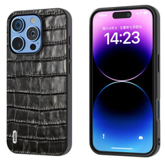 ABEEL Crocodile Texture Genuine Leather Phone Case, For iPhone 16 Pro Max, For iPhone 16 Pro, For iPhone 16 Plus, For iPhone 16, For iPhone 15 Pro Max, For iPhone 15 Pro