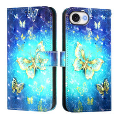 3D Painting Horizontal Flip Leather Phone Case, For iPhone 17e / 16e, For iPhone 17 Pro Max, For iPhone 17 Pro