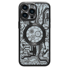 Electroplated Circuit Board Pattern MagSafe Phone Case, For iPhone 14 Pro Max, For iPhone 13 Pro Max, For iPhone 13 Pro