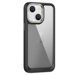Carbon Fiber Transparent Back Panel Phone Case, For iPhone 14, For iPhone 14 Pro, For iPhone 14 Pro Max, For iPhone 13 Pro Max, For iPhone 13 Pro