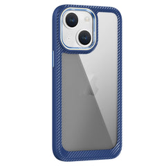 Carbon Fiber Transparent Back Panel Phone Case, For iPhone 14, For iPhone 14 Pro, For iPhone 14 Pro Max, For iPhone 13 Pro Max, For iPhone 13 Pro