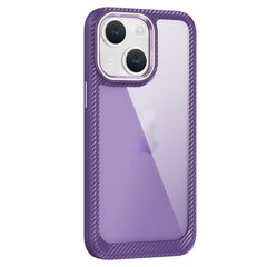 Carbon Fiber Transparent Back Panel Phone Case, For iPhone 14, For iPhone 14 Pro, For iPhone 14 Pro Max, For iPhone 13 Pro Max, For iPhone 13 Pro