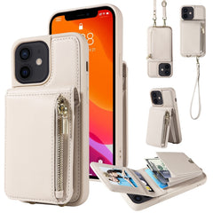 Crossbody Lanyard Zipper Wallet Leather Phone Case, For iPhone 12 / 12 Pro, For iPhone 12 Pro Max, For iPhone 11 Pro Max, For iPhone 11
