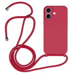 Crossbody Lanyard Liquid Silicone Case, For iPhone 17, For iPhone Air