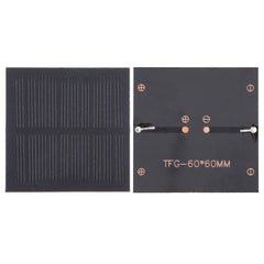 DIY Sun Power Battery Solar Panel Module Cell, 5V 0.3W 60mAh 60 x 60mm, 6V 0.2W 60mAh 70 x 25mm, 5V 0.25W 50mAh 80 x 30mm, 5V 0.3W 140mAh 84.5 x 84.5mm, 5V 3W 600mAh 190 x 110mm, 6V 3W 500mAh 169.5 x 116mm