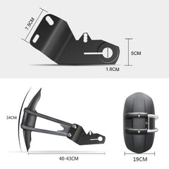 Motorcycle Stainless Steel Modified Rear Wheel Fender Dustproof Splash Flaps Mudguards Fender Guard, A Style Foot, B Style Foot, C Style Foot, D Style Foot, E Style Foot