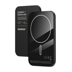 MOMAX Q.MAG X Portable Metal Magnetic Wireless Power Bank, 5000mAh, 20000mAh