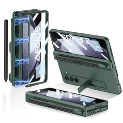 GKK Full Coverage Magnetic Fold Hinge Phone Case with Pen Slots, For Samsung Galaxy Z Fold5