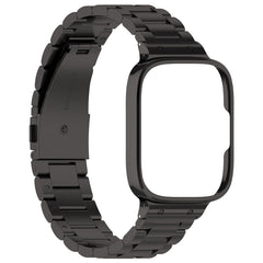 2 in 1 Three-bead Metal Watch Band with Watch Frame, For Redmi Watch 3 Lite / Watch 3 Active