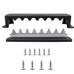 RV 600A High Current busbar 8-way Straight M10 Wiring Studs, CP-4298-01, CP-4298-02