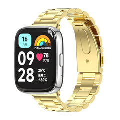 Mijobs Three-Bead Metal Stainless Steel Watch Band, For Redmi Watch 3 Lite / Watch 3 Active