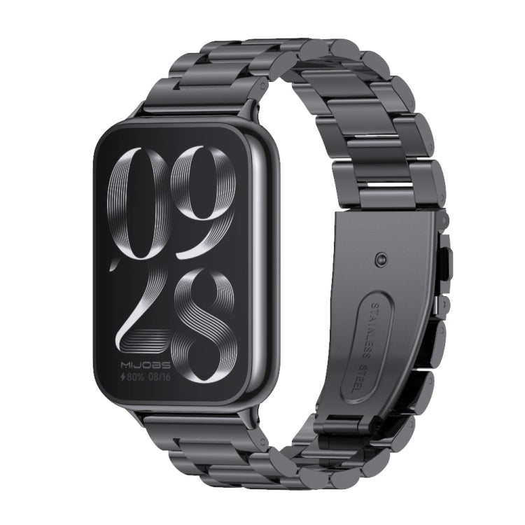 Mijobs Three Beads Stainless Steel Watch Band, For Redmi Watch 6 / 5 / Xiaomi Band 9 Pro