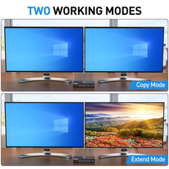 KC-KVM302AS 4K 60Hz USB3.0 / HDMI Dual Monitors KVM Switch, EU Plug, EU Plug