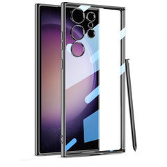GKK Plating Transparent TPU Phone Case, Without pen, For Samsung Galaxy S24 Ultra