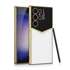 GKK Plating Soft TPU + Leather Full Coverage Phone Case without Pen, For Samsung Galaxy S24 Ultra 5G, For Samsung Galaxy S24+ 5G, For Samsung Galaxy S24 5G