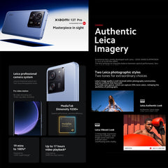 Xiaomi 13T Pro Global, 6.67 inch MIUI 14 MediaTek Dimensity 9200+ Octa Core 3.35GHz, NFC, Network: 5G, Leica Lens, 12GB+512GB