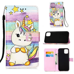 Painted Flat Texture Leather Case with Lanyard & Card Slot & Wallet & Holder, For iPhone 12 mini, For iPhone 12 / 12 Pro