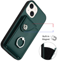 Organ Card Bag Ring Holder Phone Case with Long Lanyard, For iPhone 13, For iPhone 13 mini, For iPhone 12, For iPhone 12 Pro Max