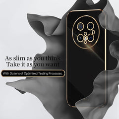XINLI Straight 6D Plating Gold Edge TPU Phone Case, For Huawei Mate 70 Pro / 70 Pro+, For Huawei Mate 70, For Huawei Nova 13 Pro