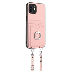 R20 Crossbody Rope Ring Card Holder Phone Case, For iPhone 12 mini, For iPhone 11 Pro Max, For iPhone 11, For iPhone 11 Pro