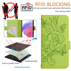 Embossed Rose RFID Anti-theft Leather Phone Case, For iPhone 17 Pro Max, For iPhone 17 Pro, For iPhone 17, For iPhone Air