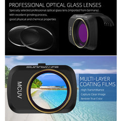 Sunnylife MM-FI9256 For DJI Mavic mini 4 In 1 Drone ND4+ND8+ND16+ND32 Lens Filter, ND4+ND8+ND16+ND32
