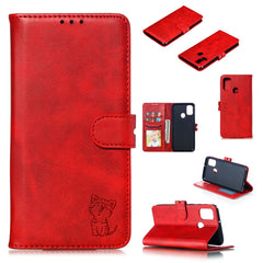 Embossed Happy Cat Pattern Horizontal Flip Leather Case with Holder & Card Slots & Wallet & Photo Frame, For Samsung Galaxy A21s, For Samsung Galaxy A71 5G, For Samsung Galaxy Note20, For Samsung Galaxy Note20 Ultra