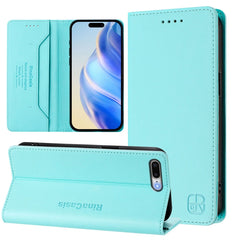 RC01 Dual-Folded Magnetic Suction RFID Leather Phone Case, For iPhone 7 Plus / 8 Plus