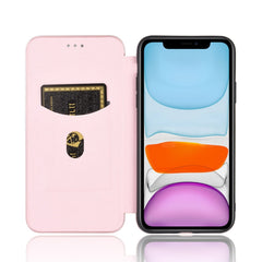 Carbon Fiber Texture Magnetic Horizontal Flip TPU + PC + PU Leather Case with Card Slot, For iPhone 11, For iPhone 12 mini, For iPhone 12 / 12 Pro, For iPhone 12 Pro Max