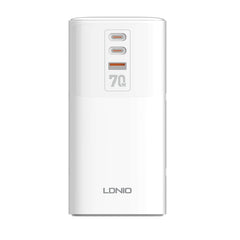 LDNIO SC4396 70W Desktop Multi-function GaN Desktop Charger 2AC, 1U, 2C with 1 Socket, SC4396 (UK Plug)