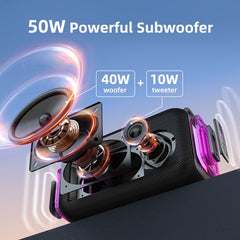 Zealot S85M 50W Outdoor Portable Bluetooth Speaker with Microphone, S85 + 1 Mic
