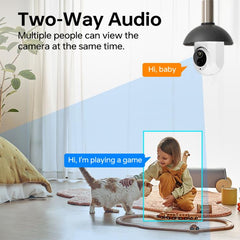 1080P Bulb Type WiFi Surveillance Camera Support Night Vision & Two-way Intercom & Motion Detection, K8