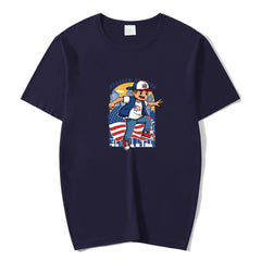 Boy Printed Round Neck Modal Short Sleeve T-shirt Print On Your Demand, XXXXL, POD T-Shirt, XXXXXL