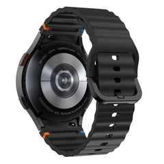 xDfind Wavy Grain Stitched Colorful Buckle Silicone Watch Band, For Samsung Galaxy Watch FE / 7 / 6 / 5 / 4