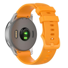 xDfind Small Plaid Solid Color Silicone Watch Band, 18mm For Garmin Venu 2S / Move 3S / Active S, 20mm For Garmin Forerunner 570 42mm/245/645