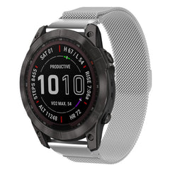 xDfind Milanese Quick Fit Metal Watch Band, For Garmin Fenix 8/7X/6X/5X 26mm, For Garmin Fenix 8/7/6/5 22mm, For Garmin Fenix 8/7S/6S/5S 20mm