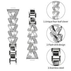 20mm xDfind Small Twist Diamond Metal Watch Band, For Huawei Watch Fit 5 / Fit 5 Pro / Fit 4