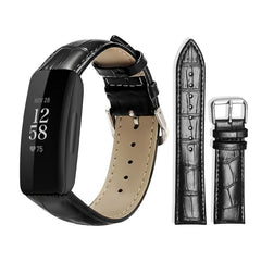 xDfind Bamboo Texture Pin Buckle Leather Watch Band, For Fitbit Inspire 2 / Ace 3 14mm, For Fitbit Versa 2/Versa/Versa Lite/Blaze 22mm, For Fitbit Charge 4 / 3 18mm