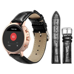 xDfind Bamboo Texture Pin Buckle Leather Watch Band, 18mm For Fossil Female Sport/Charter HR, 22mm For Fossil Gen 5 Carlyle/Julianna/Garrett, 24mm For Fossil Q Machine Hybrid Watch