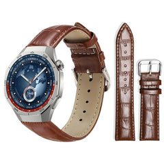 xDfind Bamboo Texture Pin Buckle Leather Watch Band, 22mm For Huawei Watch GT5/GT5 Pro/4/4 Pro, 18mm For Huawei GT5/GT4 41mm / OPPO Watch X2 Mini, 20mm For Huawei Watch GT 4 / GT 3 / GT 2