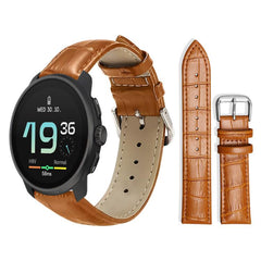 xDfind Bamboo Texture Pin Buckle Leather Watch Band, 22mm For Suunto Race S / Race / 9 Peak / 5 Peak
