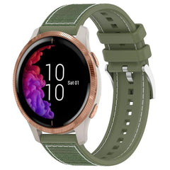 xDfind Hybrid Nylon Braid Silicone Watch Band, 20mm For Garmin?Venu / Venu 2 / SQ / SQ2