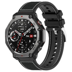 xDfind Hybrid Nylon Braid Silicone Watch Band, For Amazfit T-Rex 3 22mm