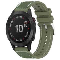 xDfind Hybrid Nylon Braid Silicone Watch Band, For Garmin Fenix 8/7X/6X/5X 26mm, For Garmin Fenix 8/7/6/5 22mm, For Garmin Forerunner 220/235/735/735XT 20mm, For Garmin Forerunner 35/30/35J 20mm