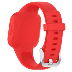 xDfind Silver Steel Buckle Solid Color Silicone Watch Band, For GarminFit JR3 / Garmin Vivofit JR 3