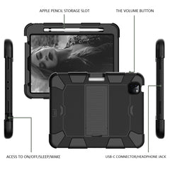 Shockproof Two-Color Silicone Protective Case with Holder, For iPad Air 2022 / 2020 10.9, For Samsung Galaxy Tab A7 (2020) T500/T505