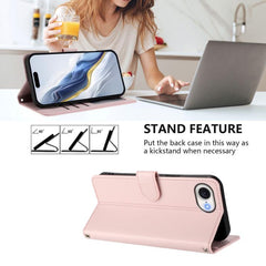Embossed Heart Cat Leather Phone Case with Hand Strap, For iPhone 17e / 16e, For iPhone 17 Pro Max