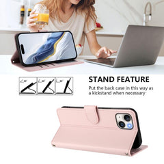 Embossed Heart Cat Leather Phone Case with Hand Strap, For iPhone 15, For iPhone 14 Plus