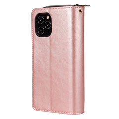 Zipper Wallet Bag Horizontal Flip PU Leather Case with Holder & 9 Card Slots & Wallet & Lanyard & Photo Frame, For iPhone 12 mini, For iPhone 12 / 12 Pro, For iPhone 12 Pro Max, For iPhone X / XS