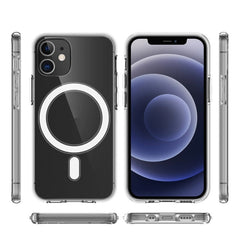 Simple Magnetic Ring All-inclusive Clear Crystal Acrylic PC +TPU Shockproof Case, For iPhone 12 mini, For iPhone 12 / 12 Pro, For iPhone 12 Pro Max